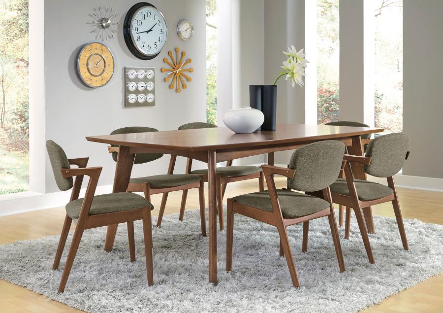 piece Rectangular Dining Table Set Dark Walnut 105351-S7 CST