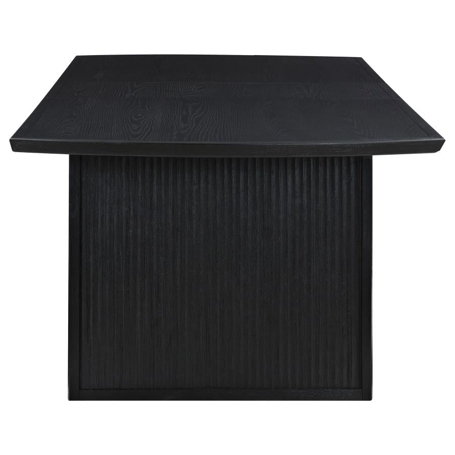 7-piece Extension Leaf Dining Table Set Black 108231-S7A CST