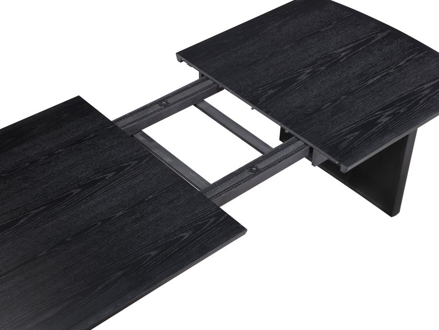 7-piece Extension Leaf Dining Table Set Black 108231-S7A CST