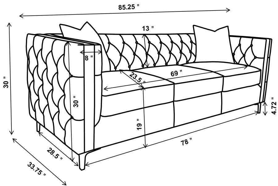 SOFA AND LOVESEAT 509881-S2-COA
