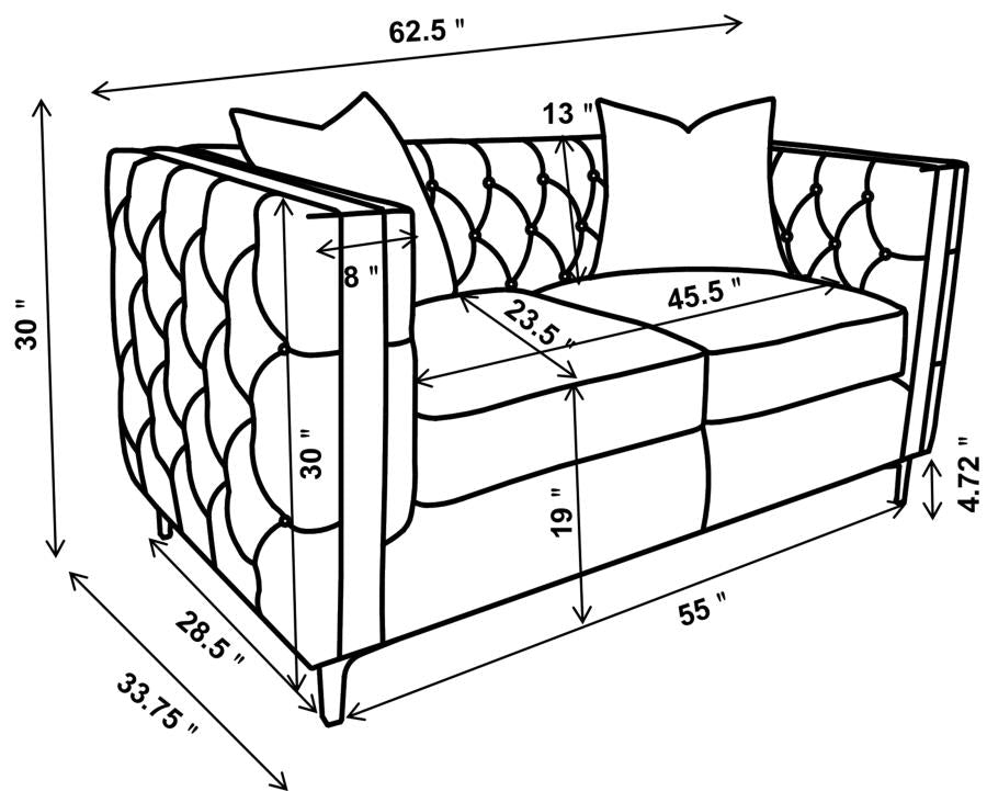 SOFA AND LOVESEAT 509881-S2-COA
