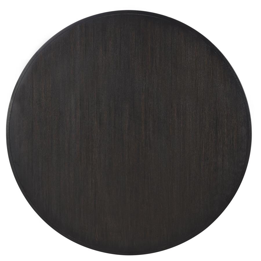 5-piece Round Dining Table Set Burnished Black 115390-S5 CST
