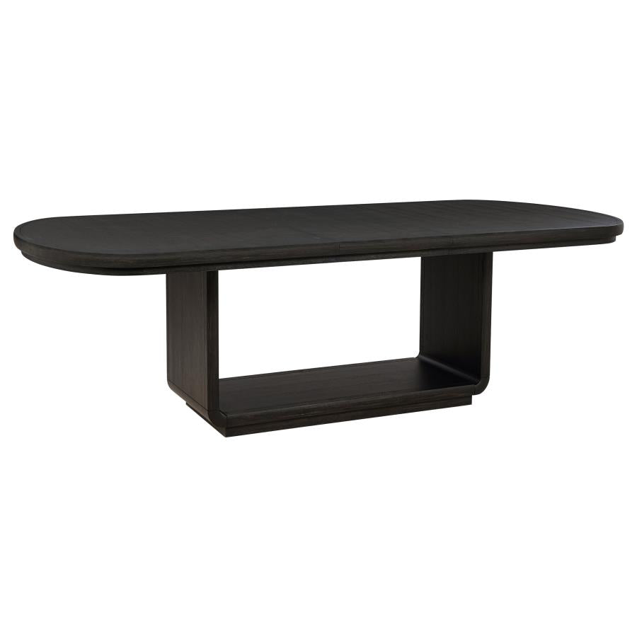 7-piece Rectangular Dining Table Set Burnished Black 115391-S7 CST
