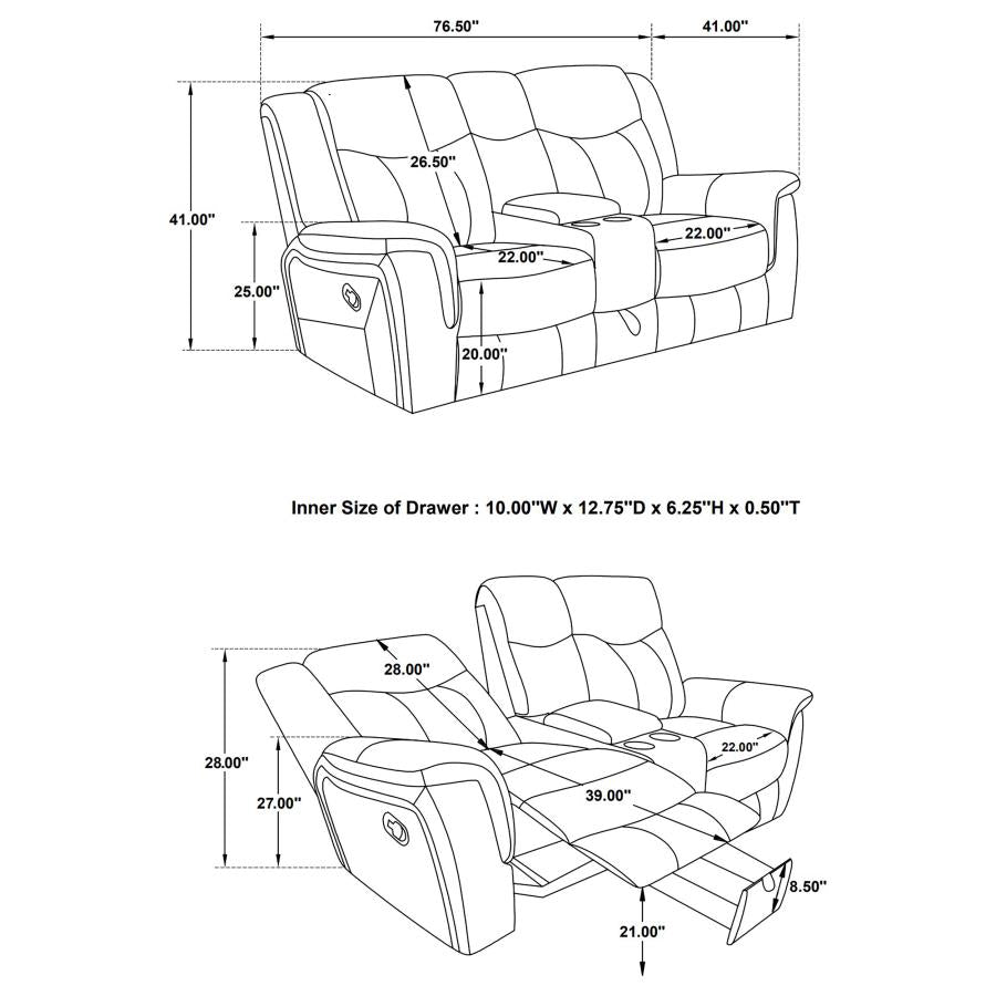 POWER MOTION SOFA AND LOVESEAT 650354-S2-COA