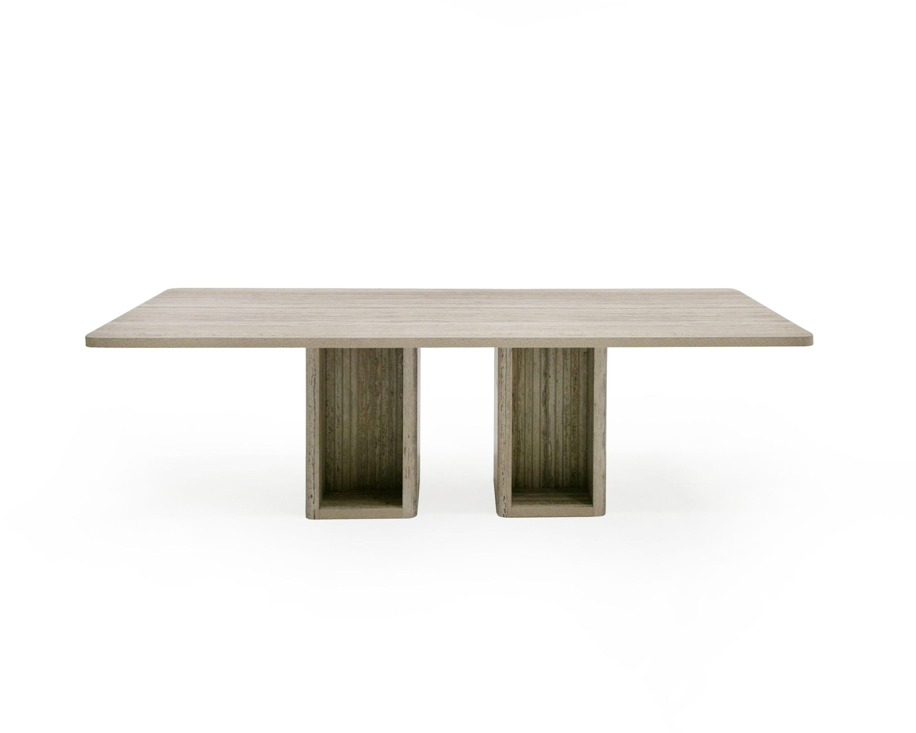 MODERN TRAVERTINE RECTANGULAR DINING TABLE-VIG