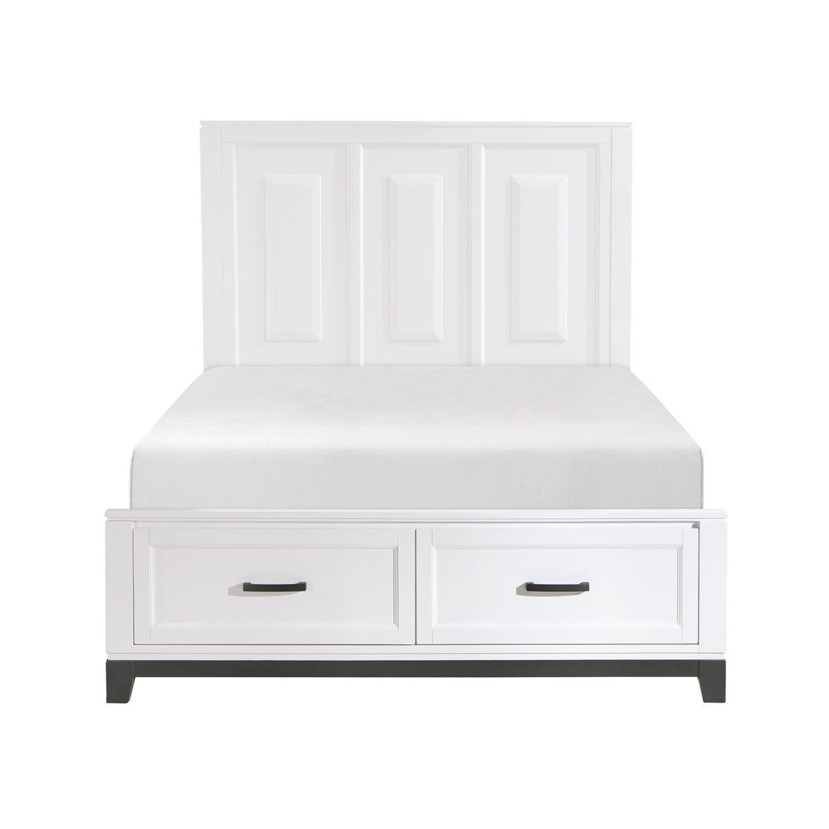 Queen Platform Bed with Footboard Storage 1450WH-1 HME