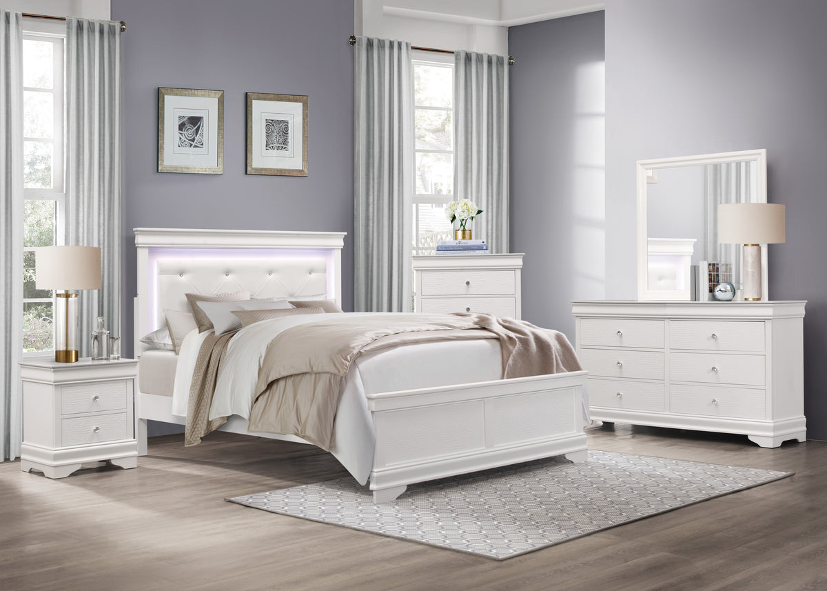 Queen Bed with LED Lighting 1556W-1 HME