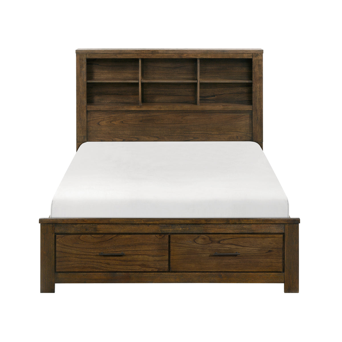 Queen Platform Bed with Footboard Storage 1592-1 HME