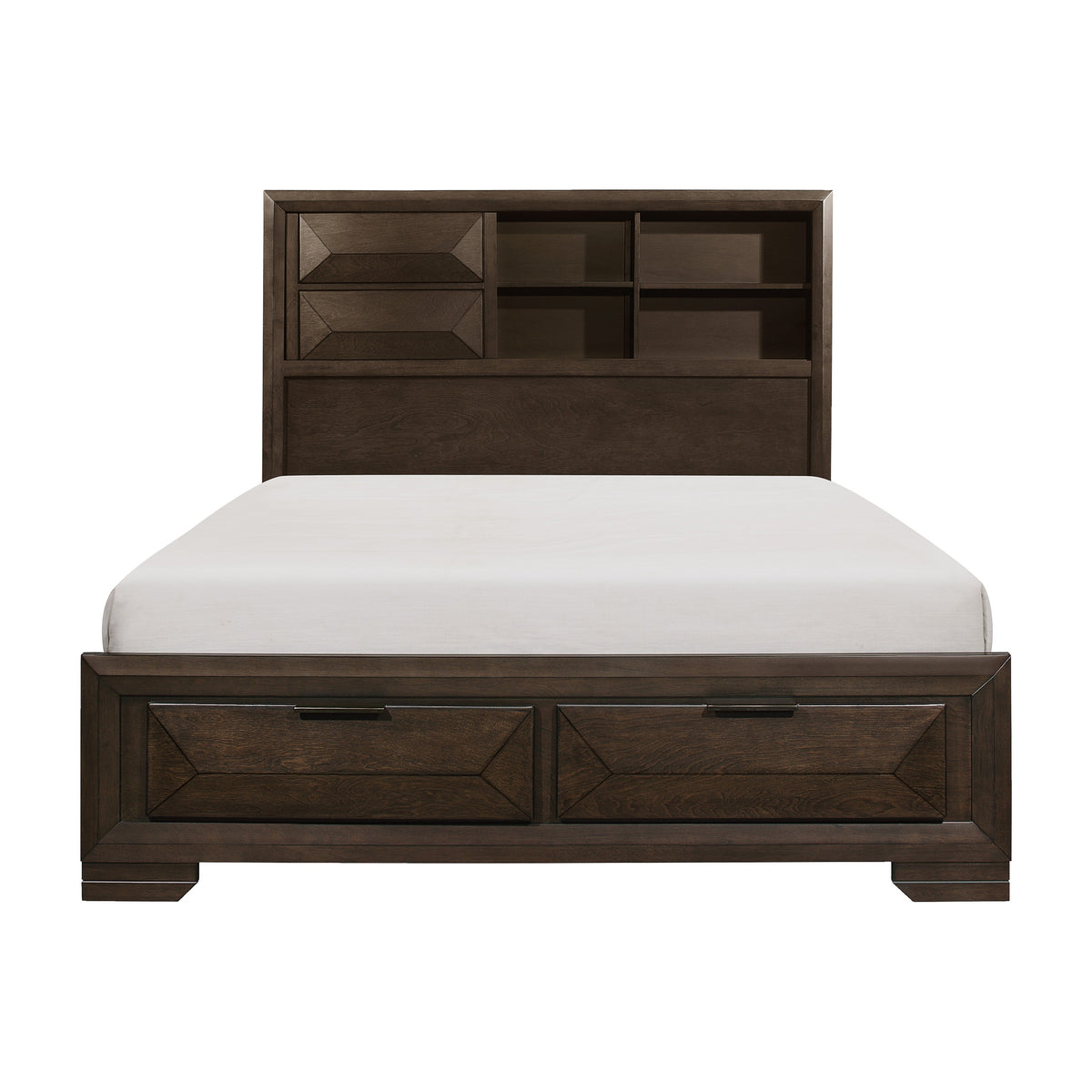 Queen Platform Bed with Footboard Storage 1753-1 HME