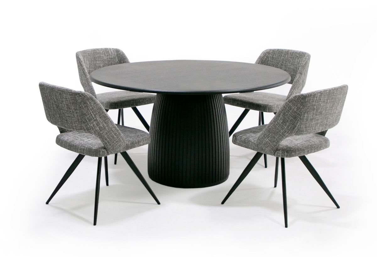 BLACK OAK ROUND DINING TABLE 3630-VIG