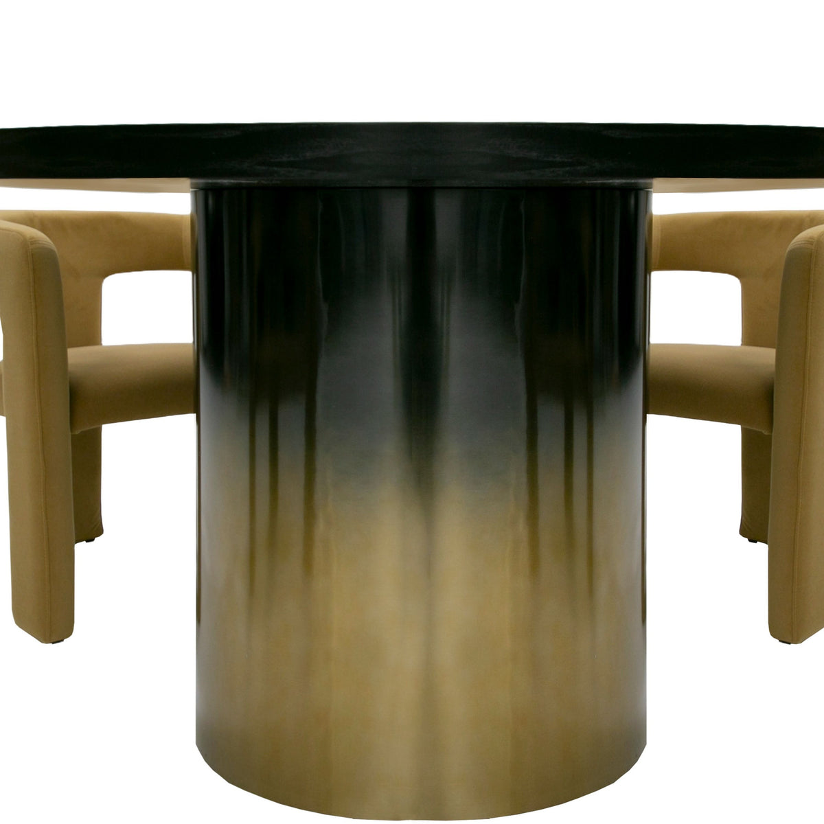 GRADIENT STAINLESS STEEL ROUND DINING TABLE 1658A-VIG