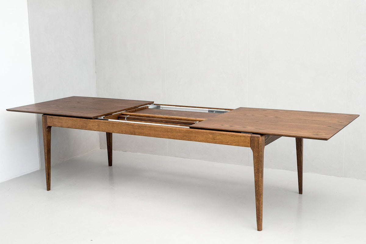 MODERN BROWN OAK EXTENDABLE DINING TABLE 1256-VIG