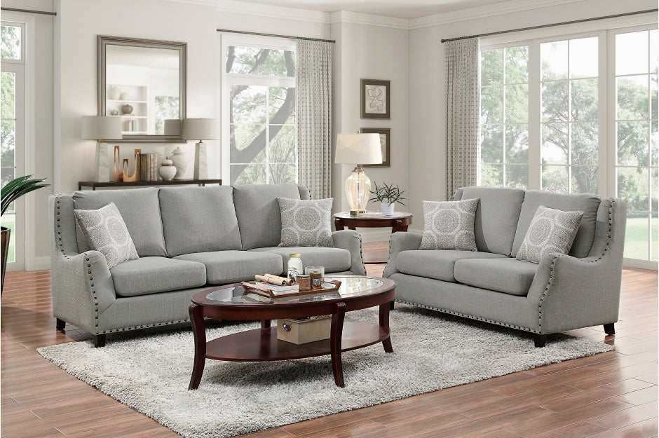 SOFA & LOVESEAT 9339GY-HE
