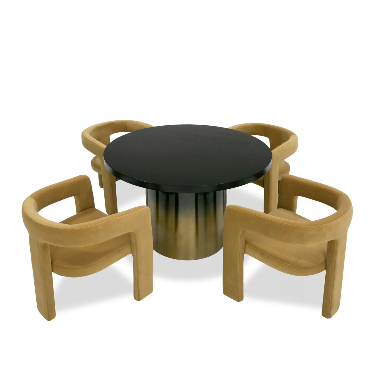 GRADIENT STAINLESS STEEL ROUND DINING TABLE 1658A-VIG