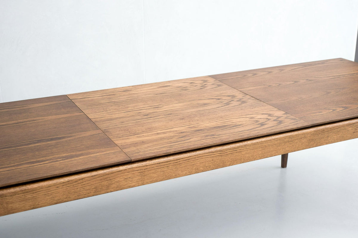 MODERN BROWN OAK EXTENDABLE DINING TABLE 1256-VIG