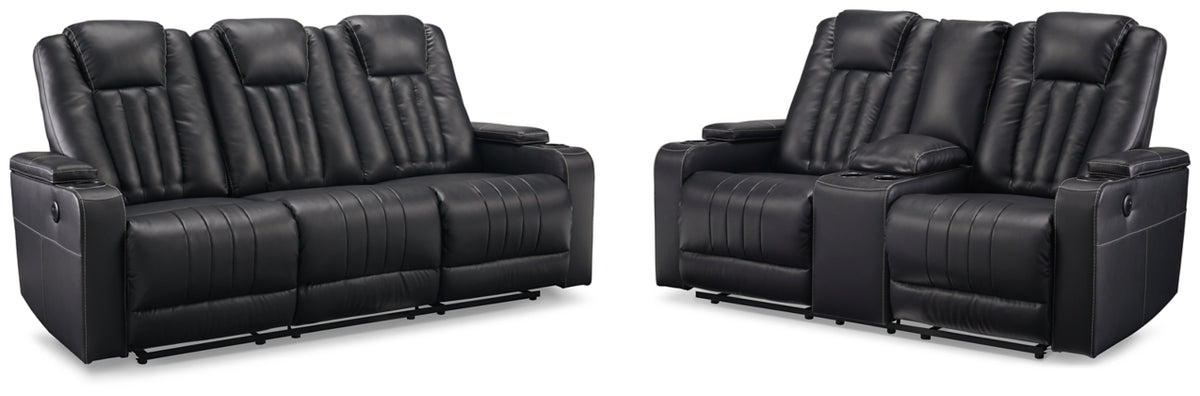 RECLINING SOFA AND LOVESEAT 2400489/94-ASH