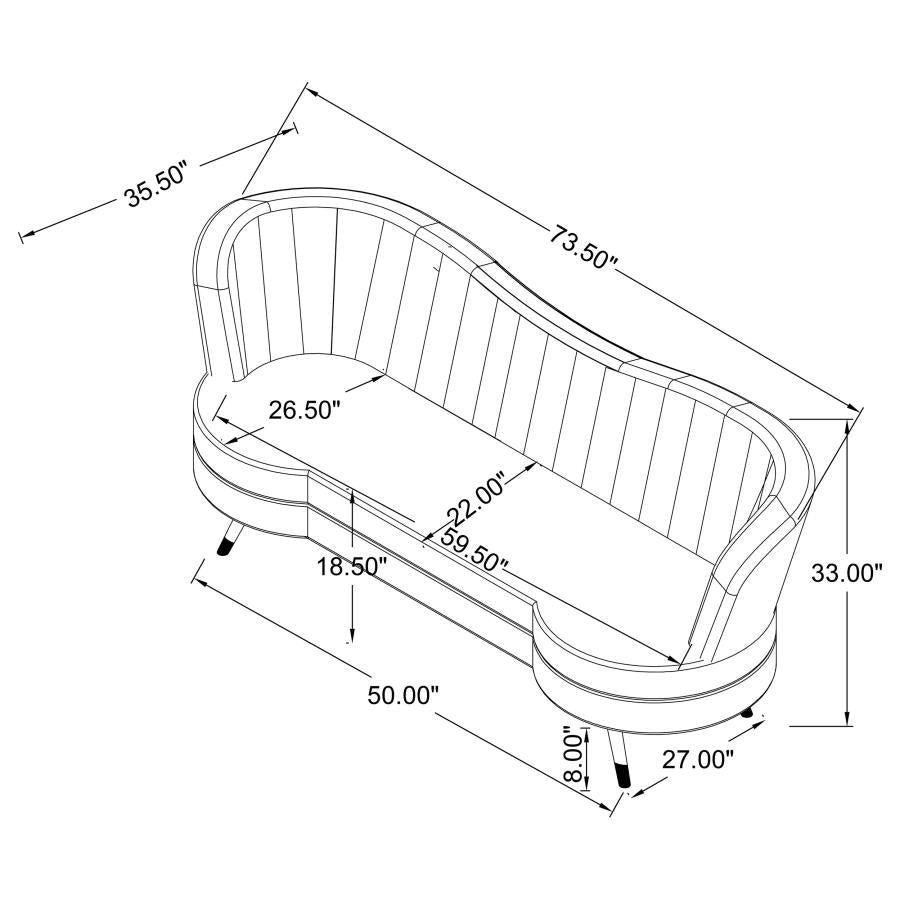 SOFA AND LOVESEAT 506861-S2-COA