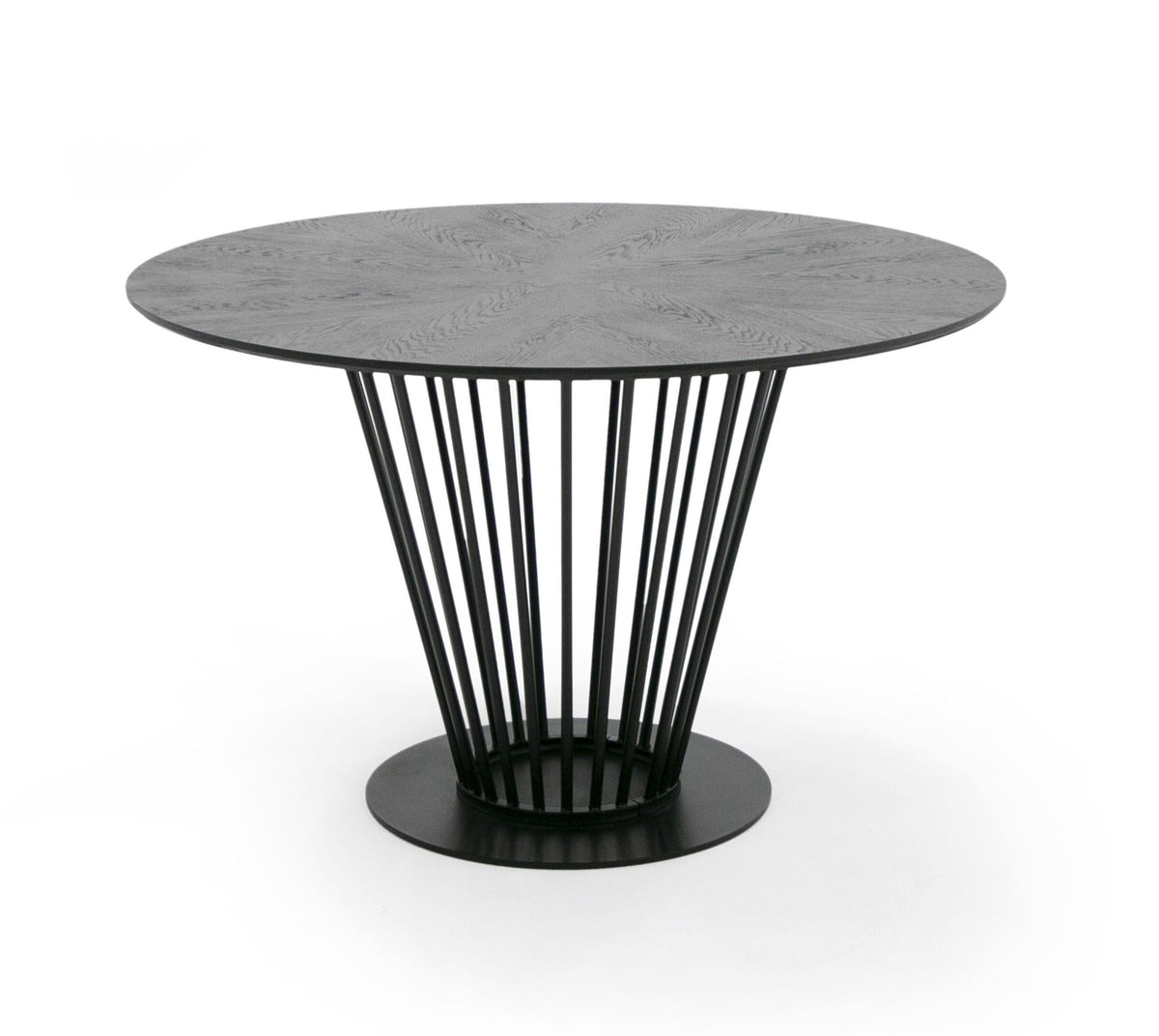 MODERN BLACK ROUND DINING TABLE 2599-VIG