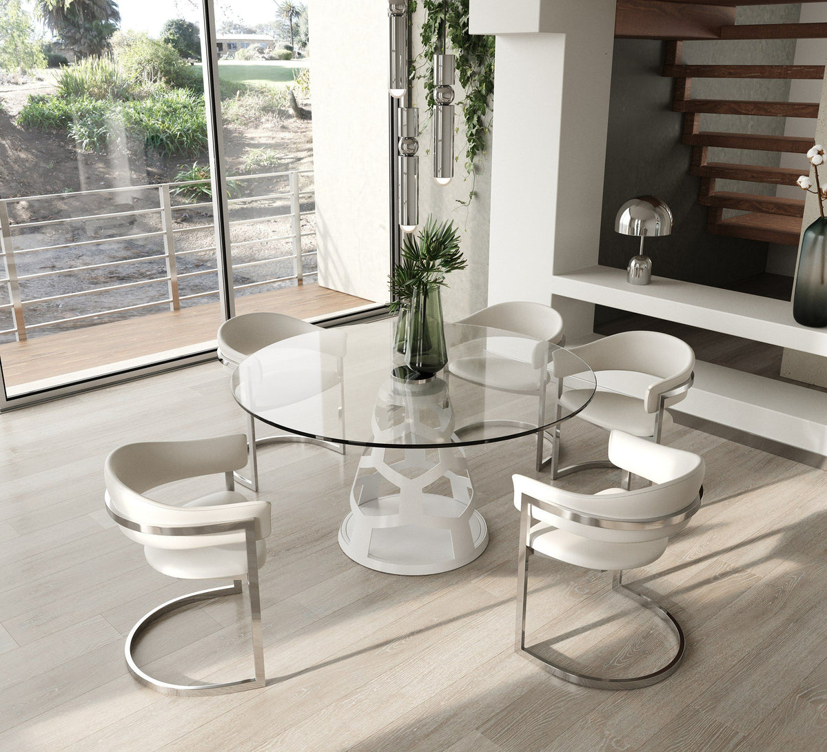 WHITE DINING TABLE 8800-VIG