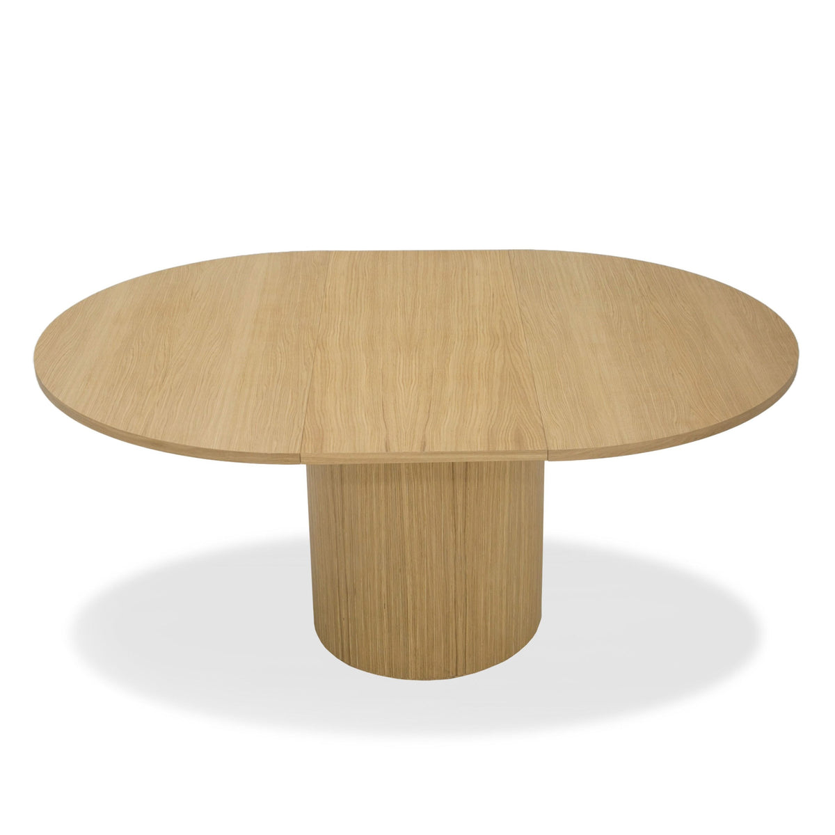 MODERN NATURAL OAK ROUND DINING TABLE WIHT EXTENSION 1255-VIG