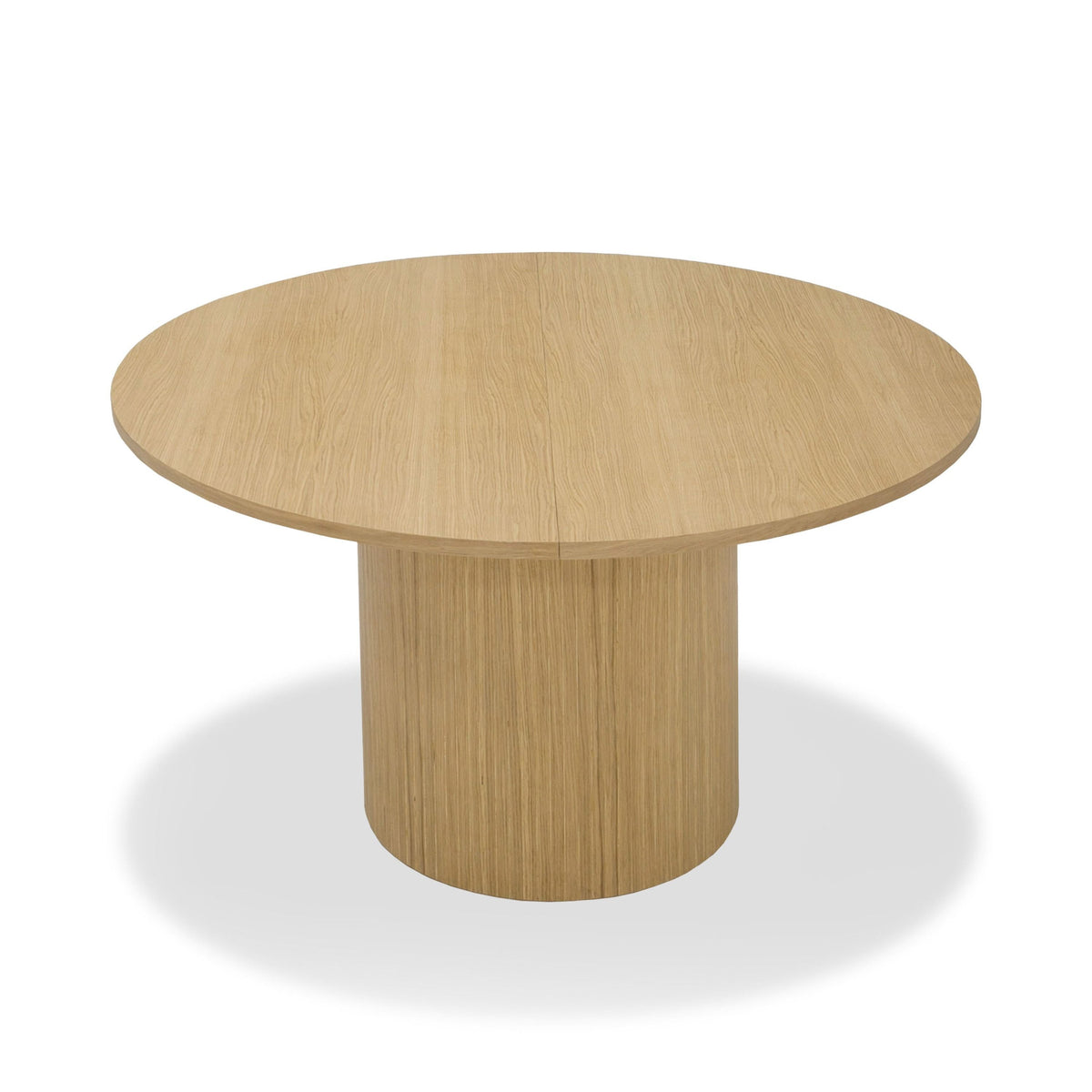 MODERN NATURAL OAK ROUND DINING TABLE WIHT EXTENSION 1255-VIG