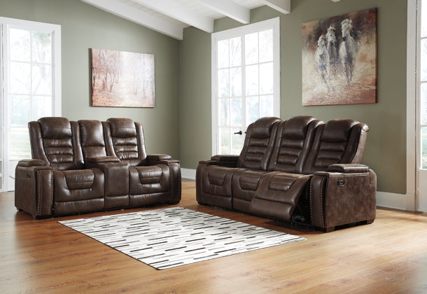 POWER RECLINING SOFA AND LOVESEAT 3850115/18-ASH