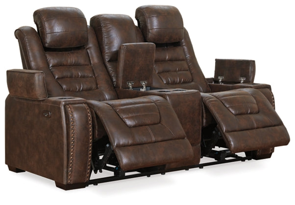 POWER RECLINING SOFA AND LOVESEAT 3850115/18-ASH