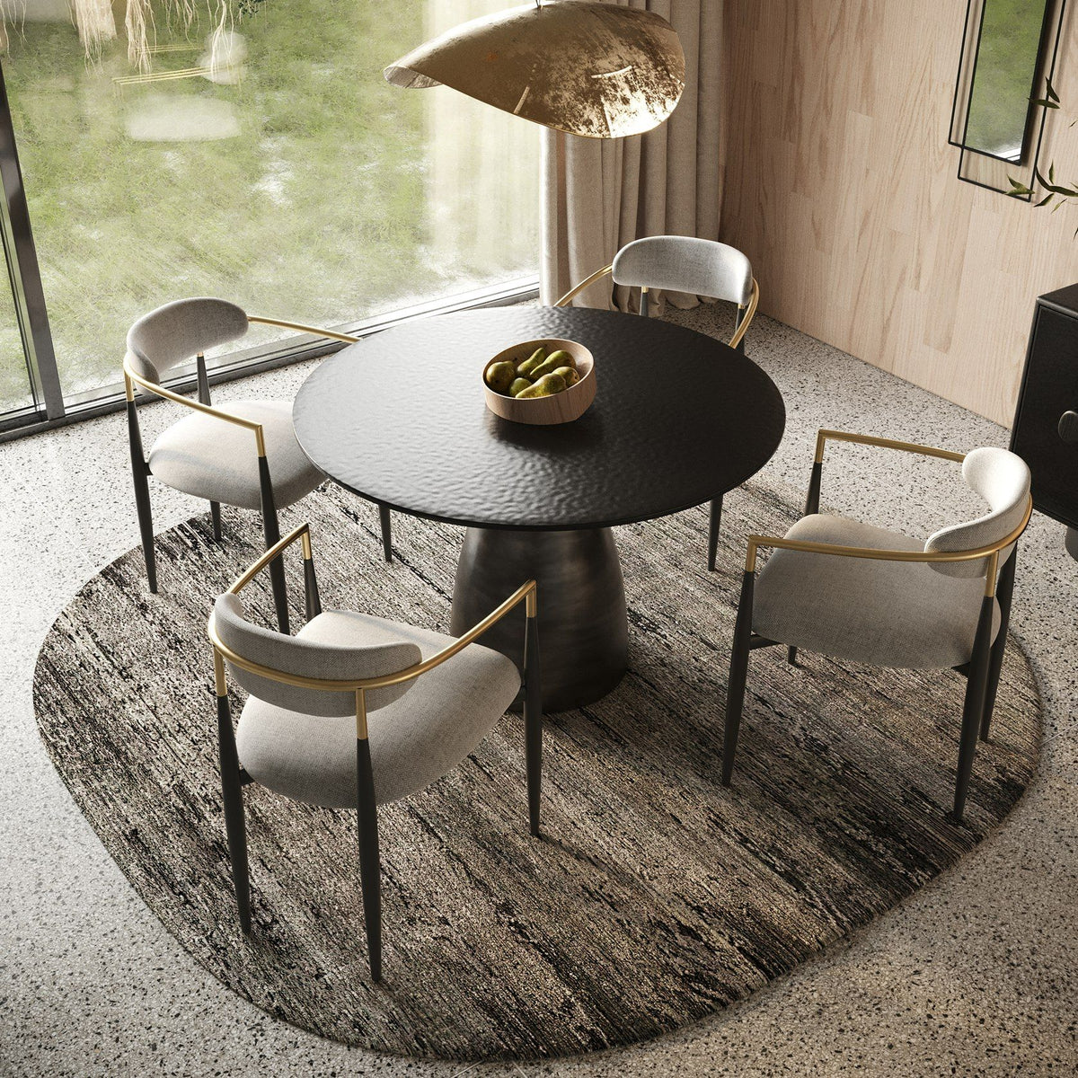 CONTEMPORARY ROUND DINING TABLE 1717-VIG