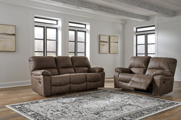 RECLINING SOFA AND LOVESEAT 4240488/86-ASH
