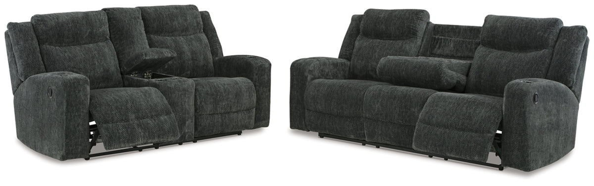 RECLINING SOFA AND LOVESEAT 4650489/94-ASH