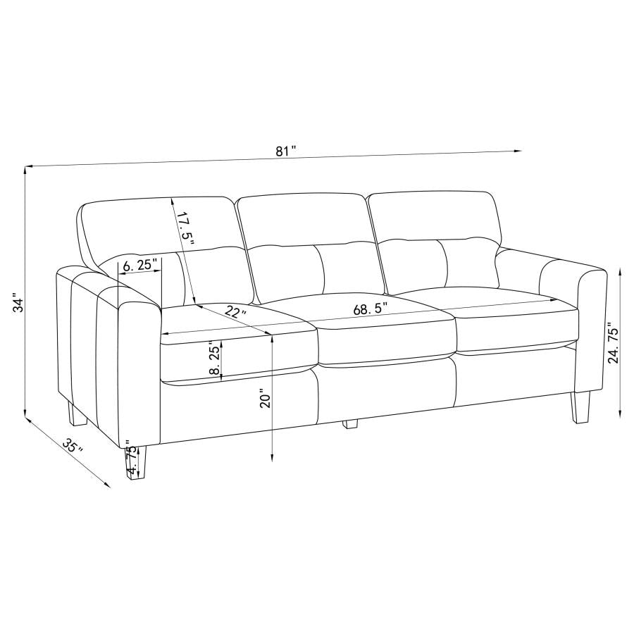 Sofa & Loveseat 2pcs Set 504664-S2-CST