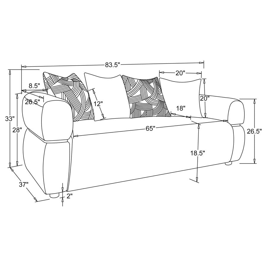 Sofa & Loveseat set 2Pcs SKU# 508961-S2 -CST