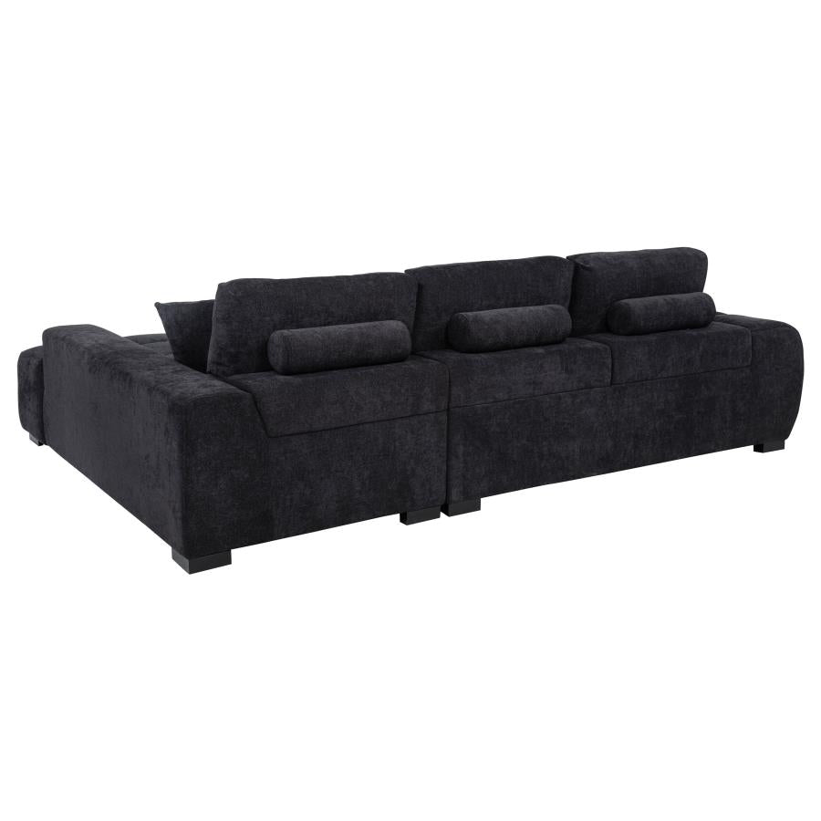 Sectional Chaise Sofa Orange 509350/ 511061 BLK CST