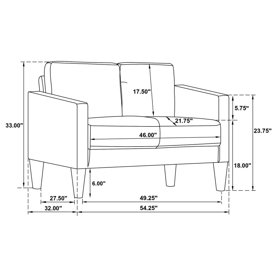 Sofa & Loveseat 2pcs Set 511211-S2-CST