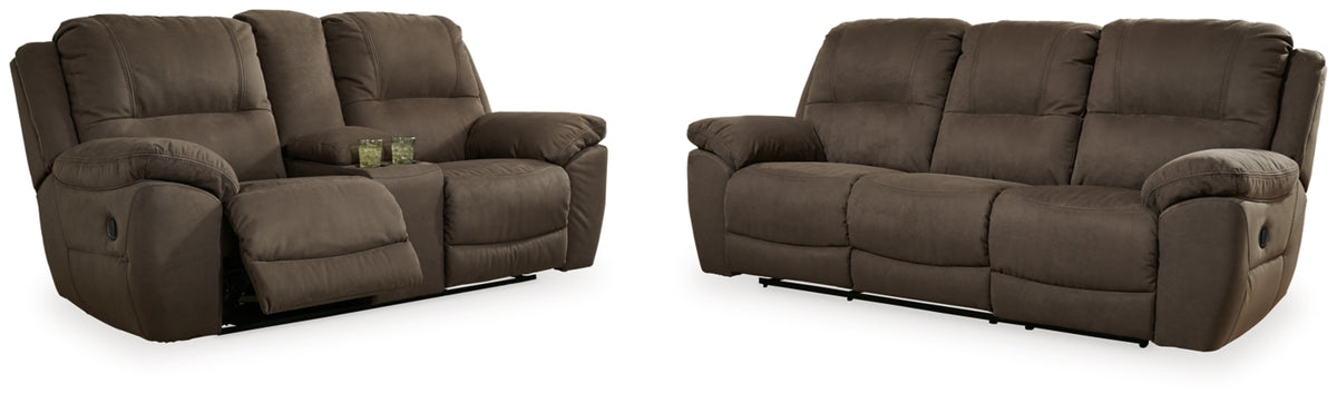 RECLINING SOFA AND LOVESEAT 5420488/94-ASH