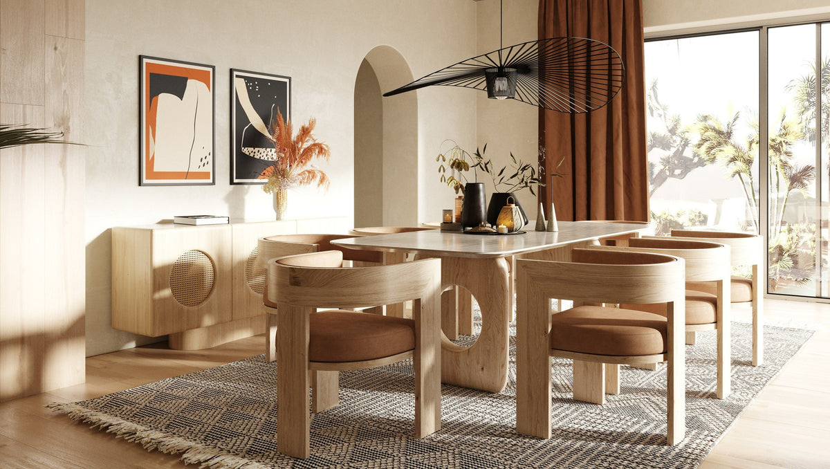 MODERN FAUX MARBLE DINING TABLE 2116-VIG