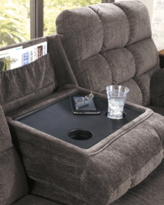 RECLINING SOFA AND LOVESEAT 5830089/94-ASH