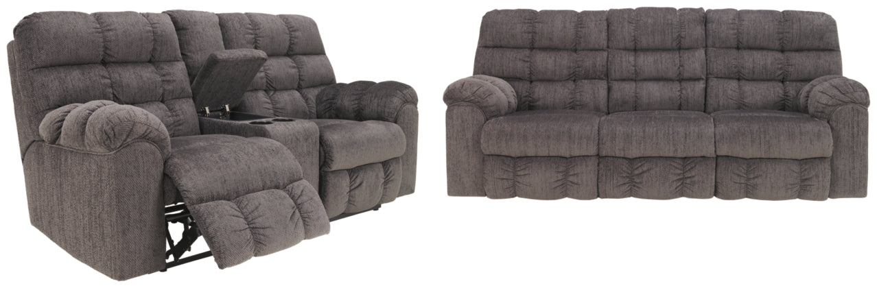 RECLINING SOFA AND LOVESEAT 5830089/94-ASH