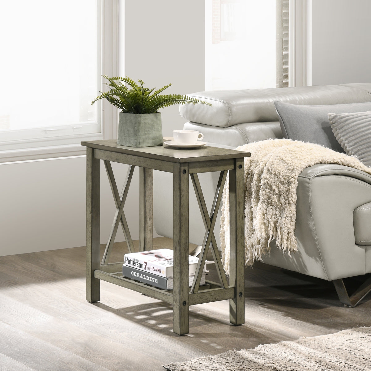 EDEN CHAIRSIDE TABLE-GRAY-NC