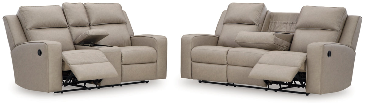 RECLINING SOFA AND LOVESEAT 6330789/94-ASH