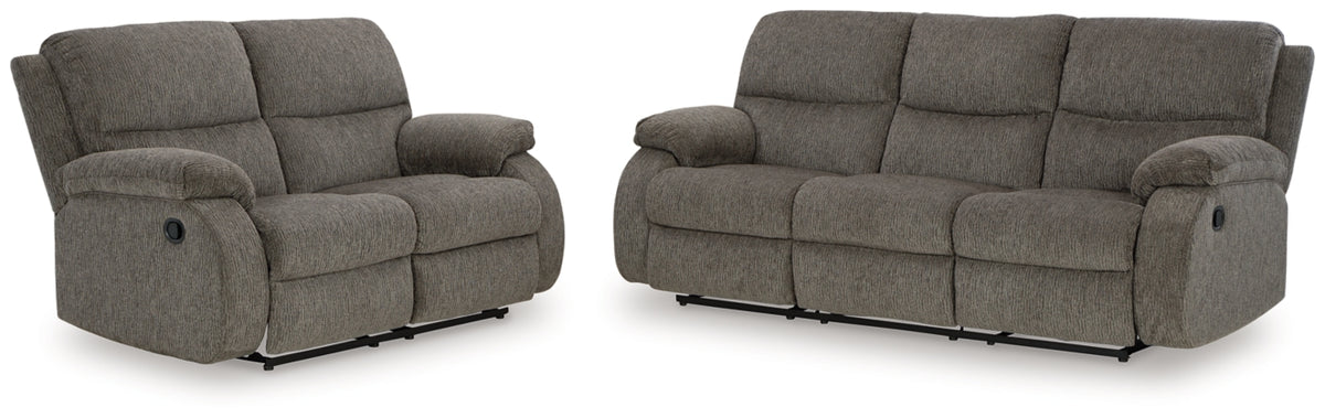 RECLINING SOFA AND LOVESEAT 6650288/86-ASH