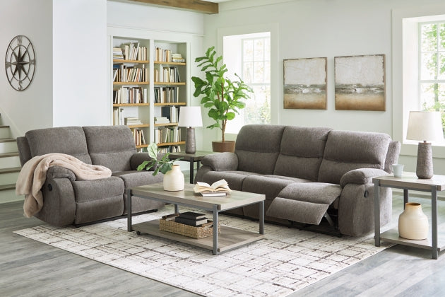 RECLINING SOFA AND LOVESEAT 6650288/86-ASH