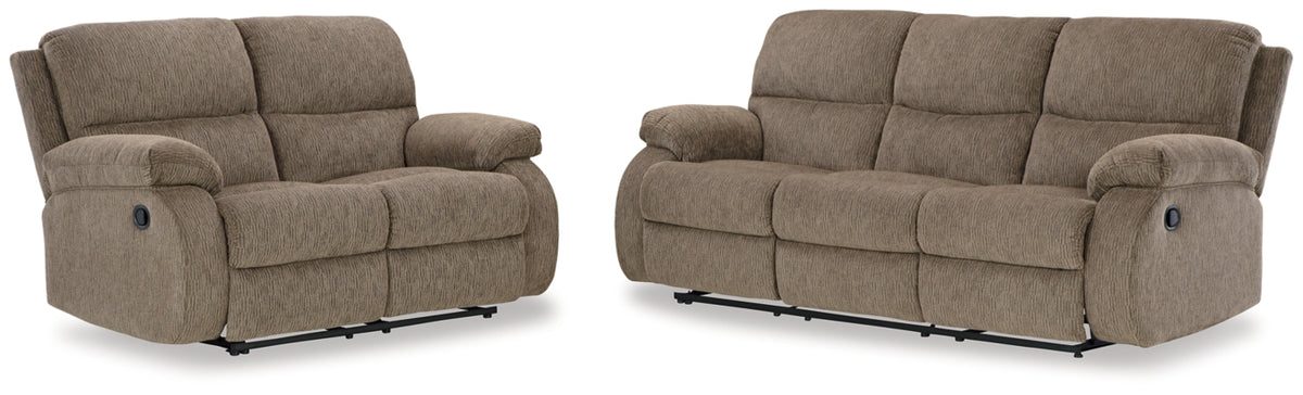 RECLINING SOFA AND LOVESEAT 6650488/86-ASH