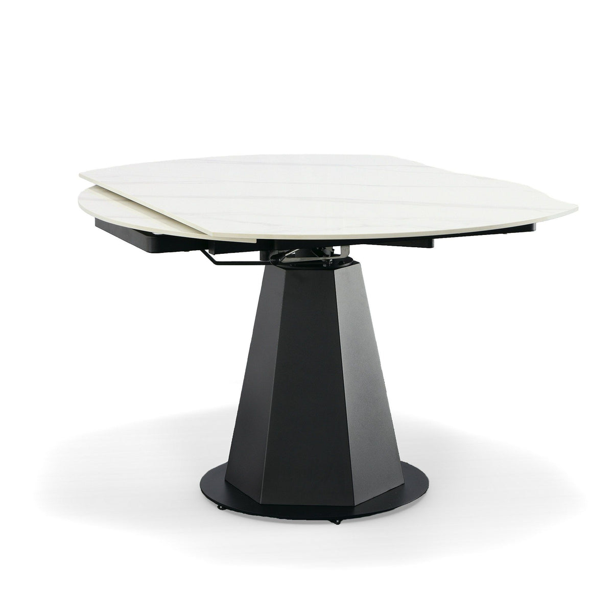 MODERN BLACK AND WHITE CERAMIC DINING TABLE 8949-VIG