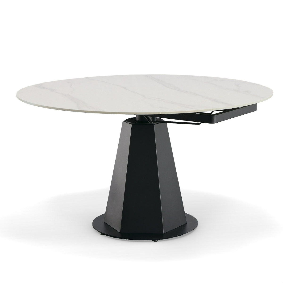 MODERN BLACK AND WHITE CERAMIC DINING TABLE 8949-VIG