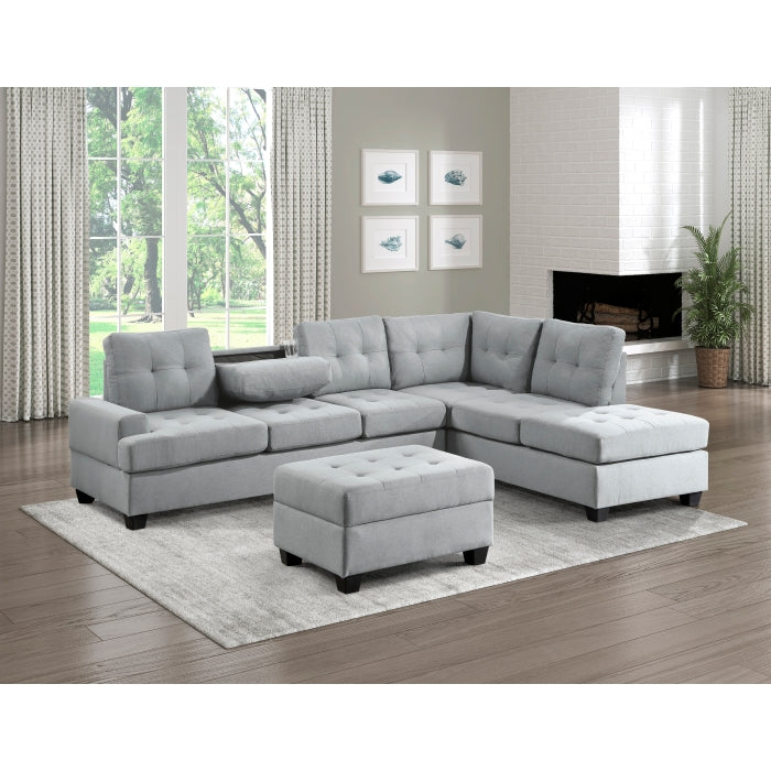 REVERSIBLE SECTIONAL 9367GY-HE