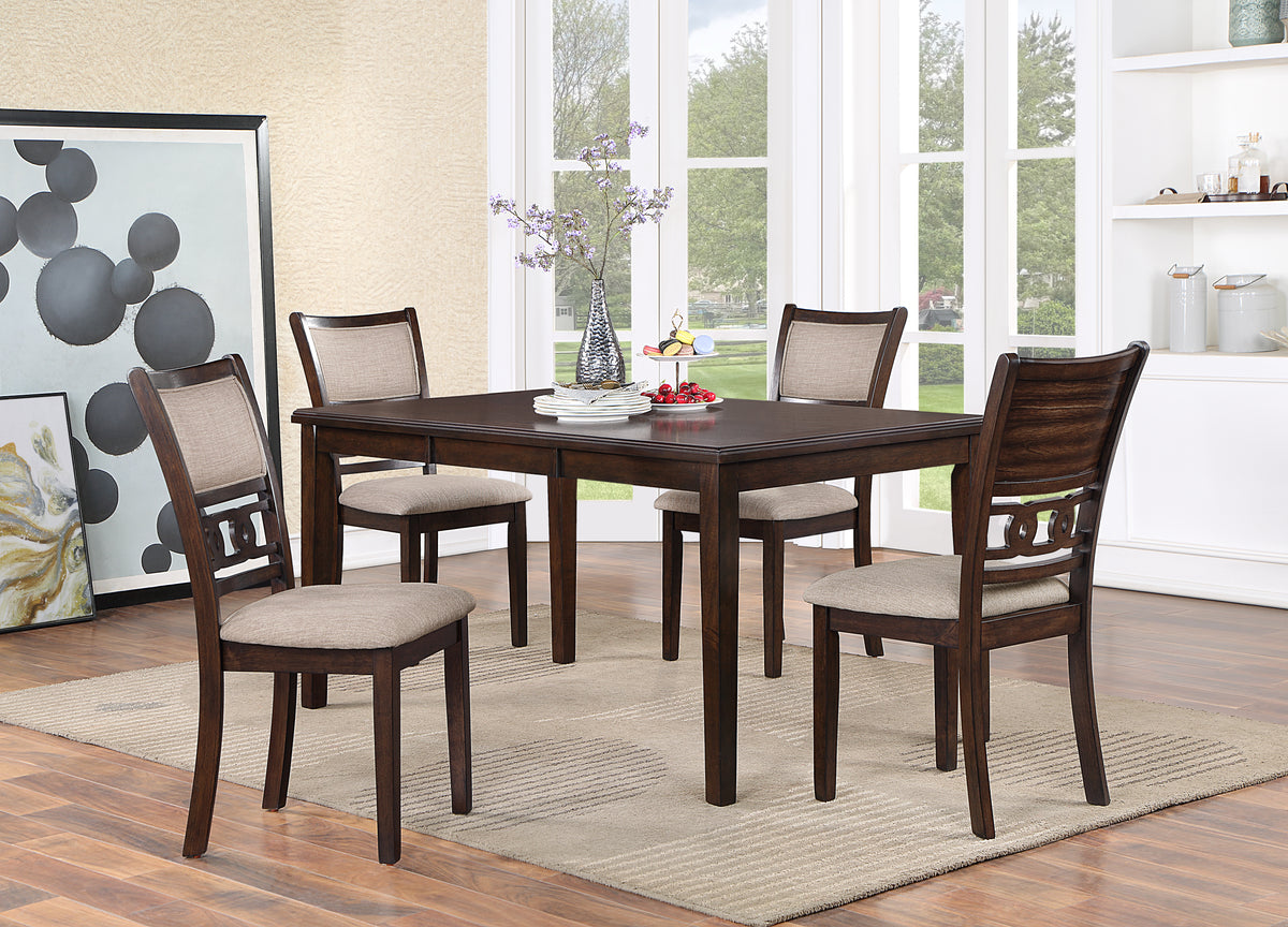 GIA 60" DINING TABLE+CHAIRS 5PCS-NC
