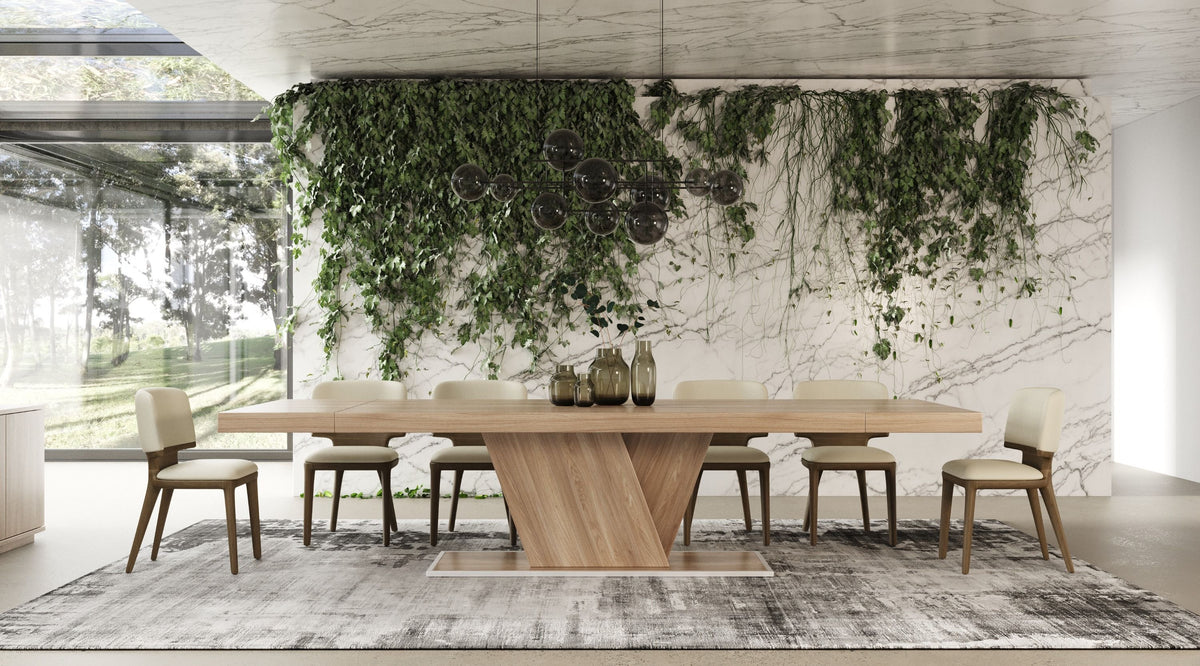 MODERN WALNUT CARACALLA EXTENDABLE DINING TABLE-VIG