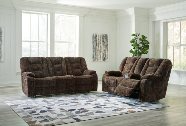 RECLINING SOFA AND LOVESEAT 7450289/94-ASH