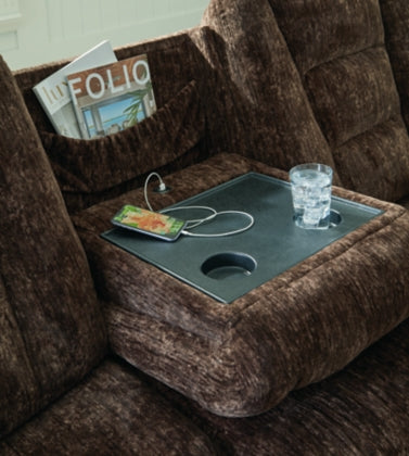 RECLINING SOFA AND LOVESEAT 7450289/94-ASH
